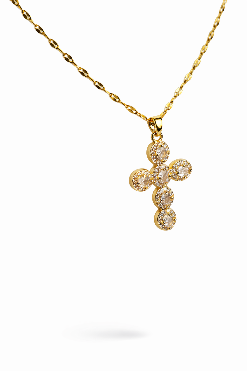 Dainty Oval Cross