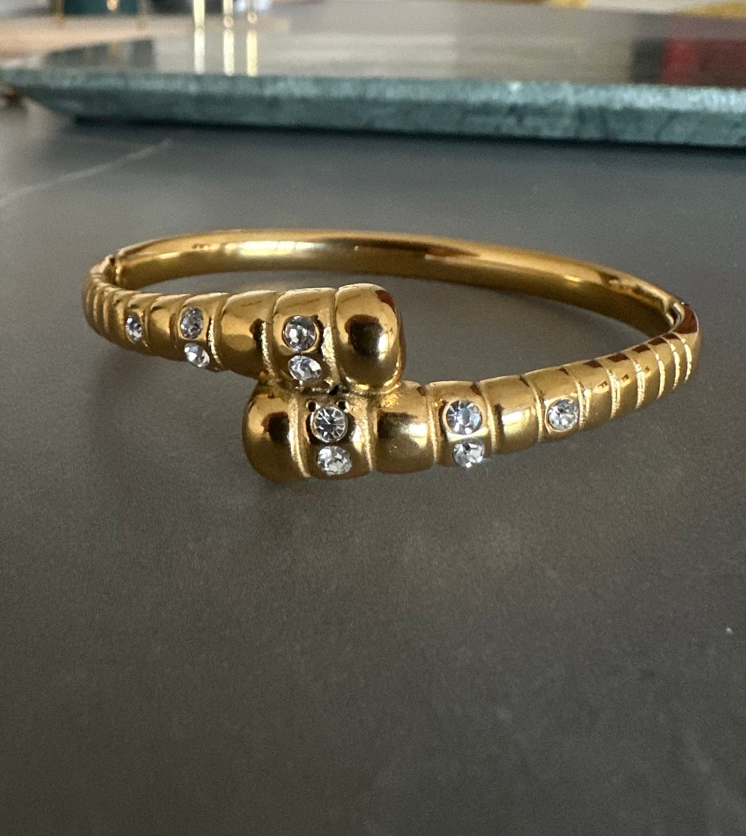 Gold Crystal Bangle