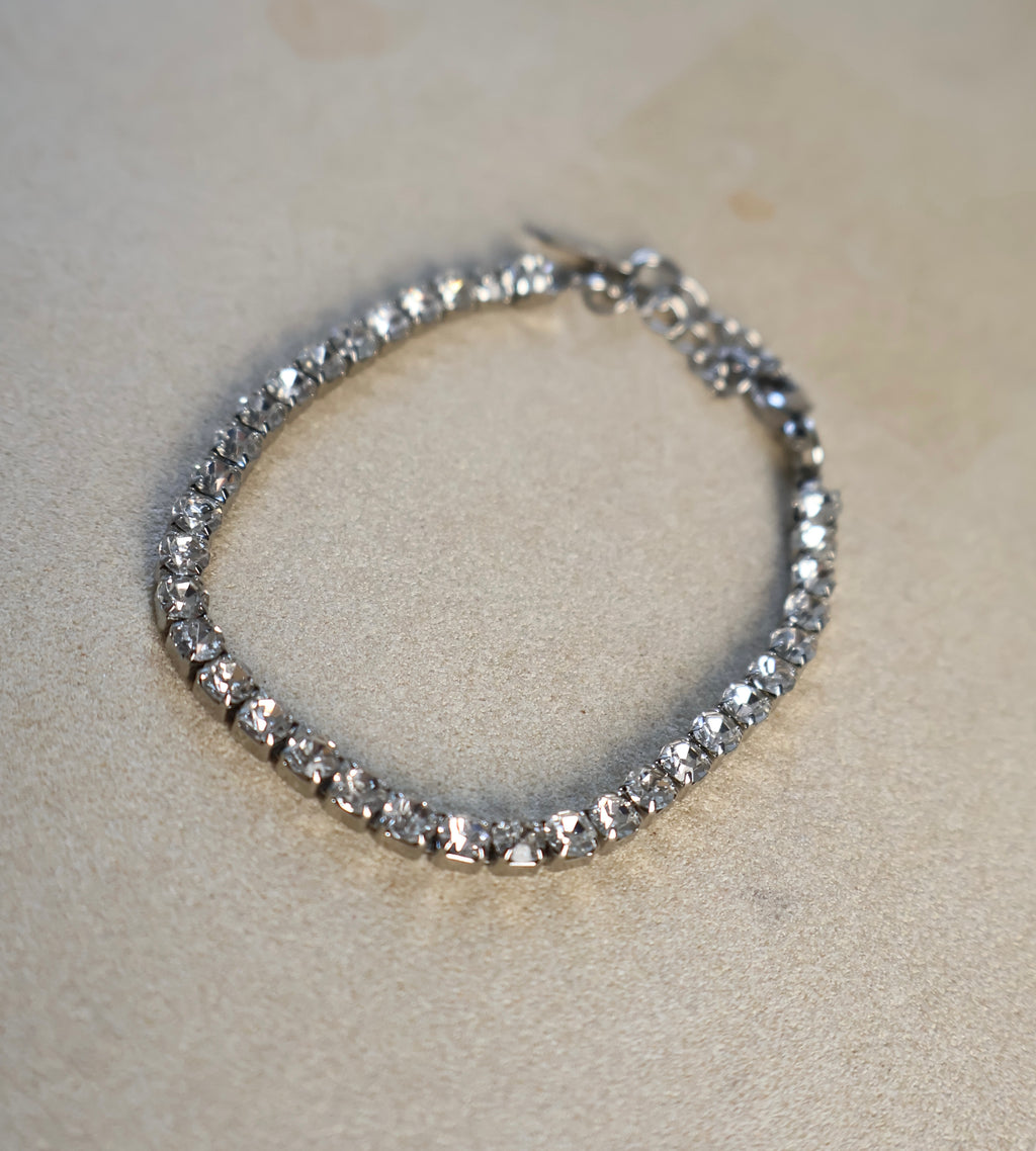 Tennis Chain Silver Bracelet