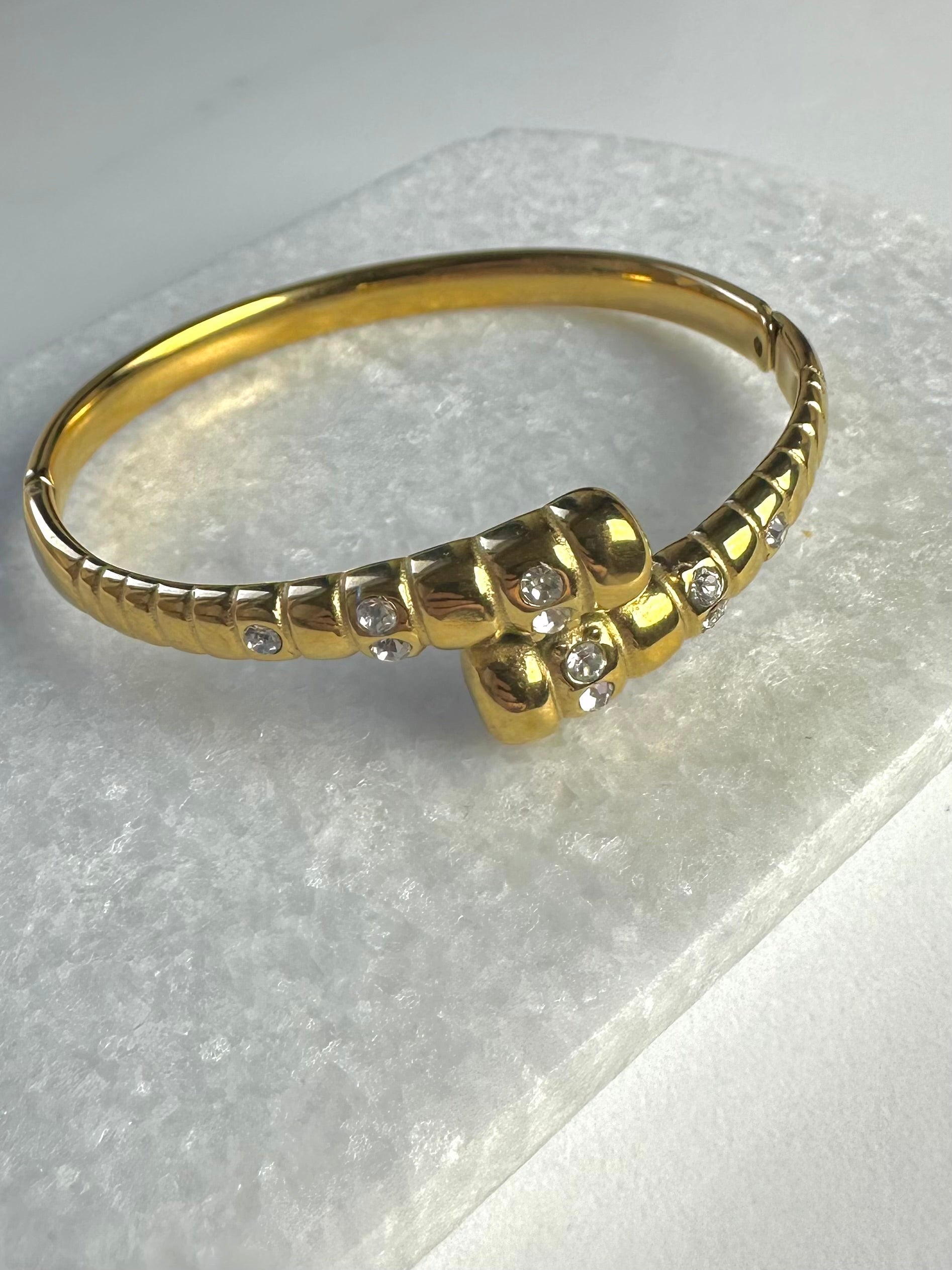Gold Crystal Bangle