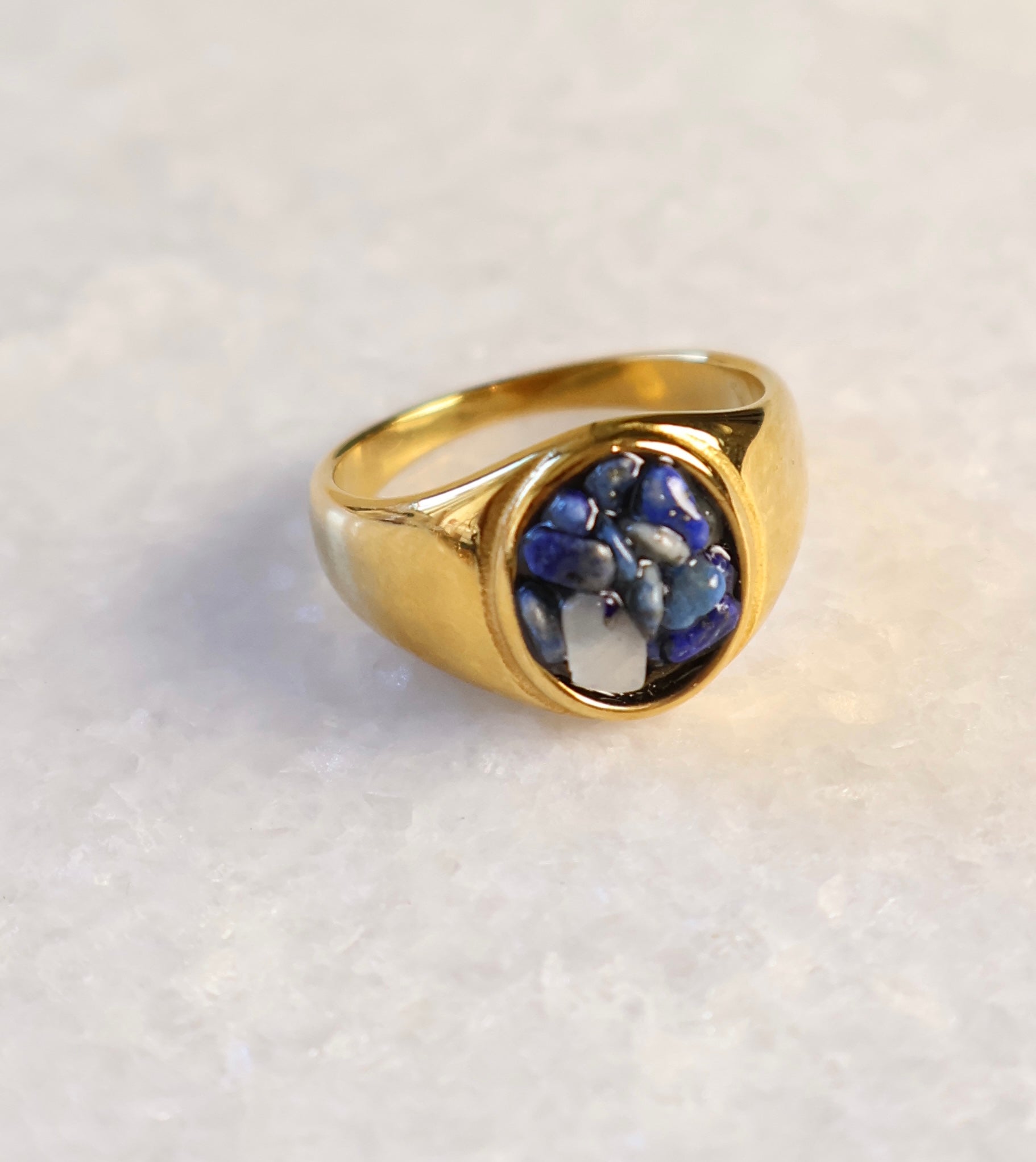 Pave Blue Ring