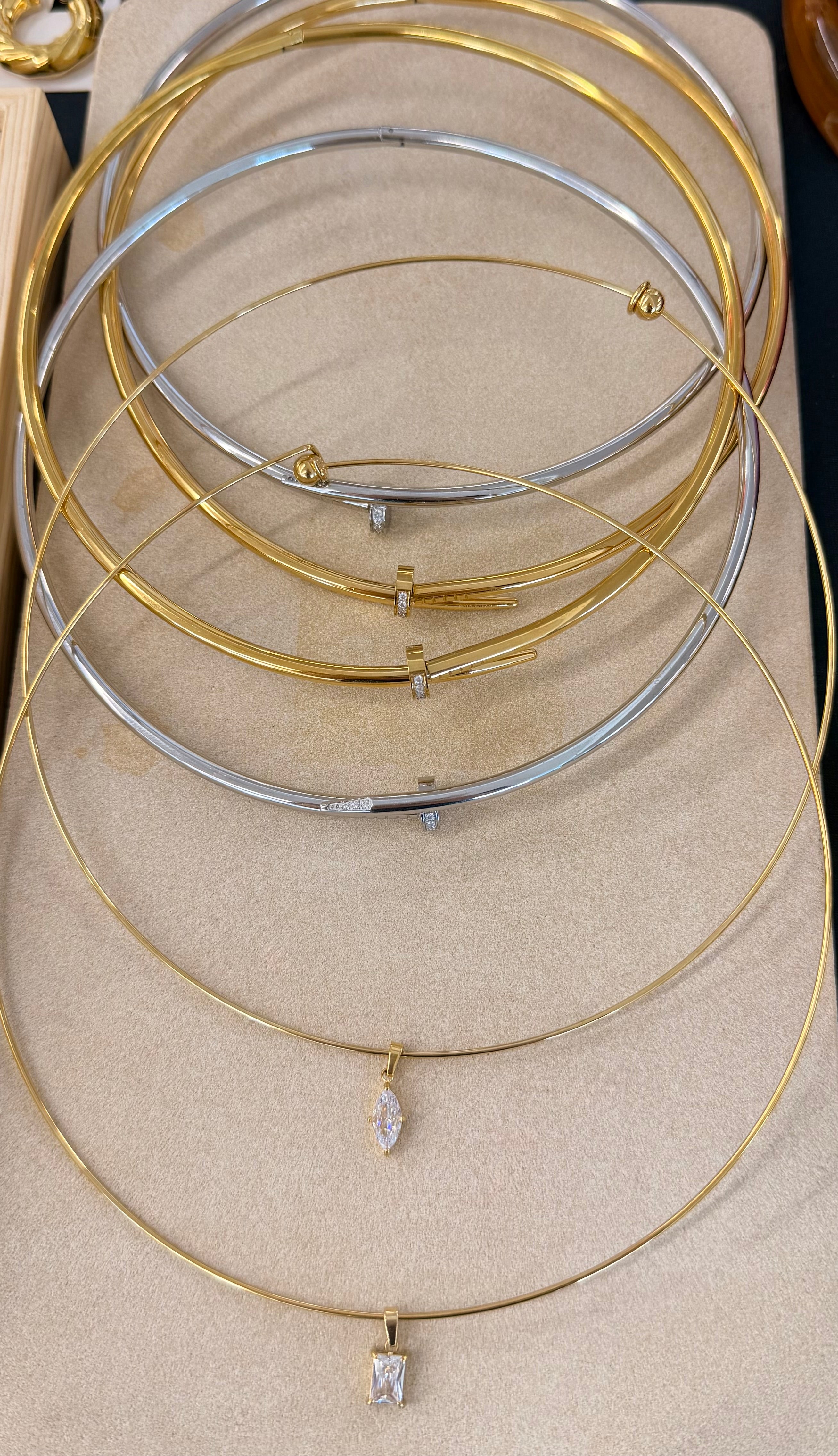 Gold Signature Cuff Necklace