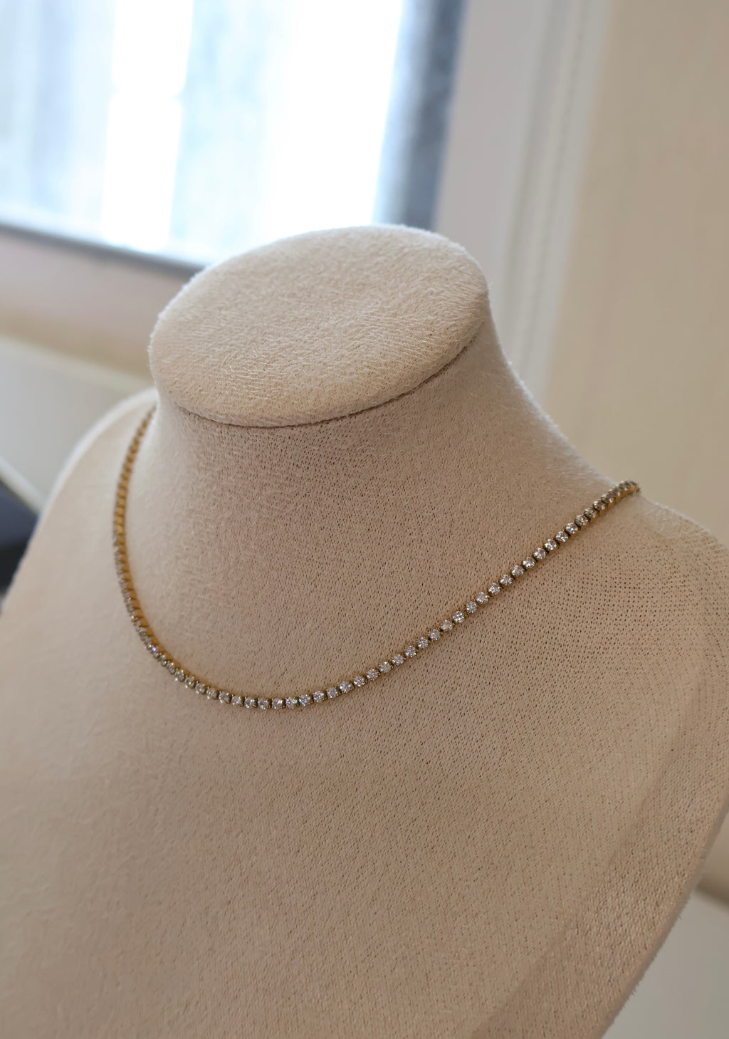 Gold Tennis Chain Necklace